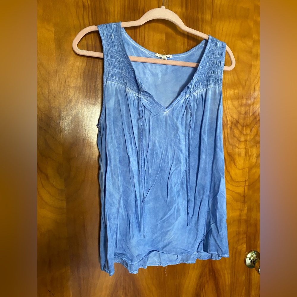Jane and Delancey Sky Blue Sleeveless Blouse